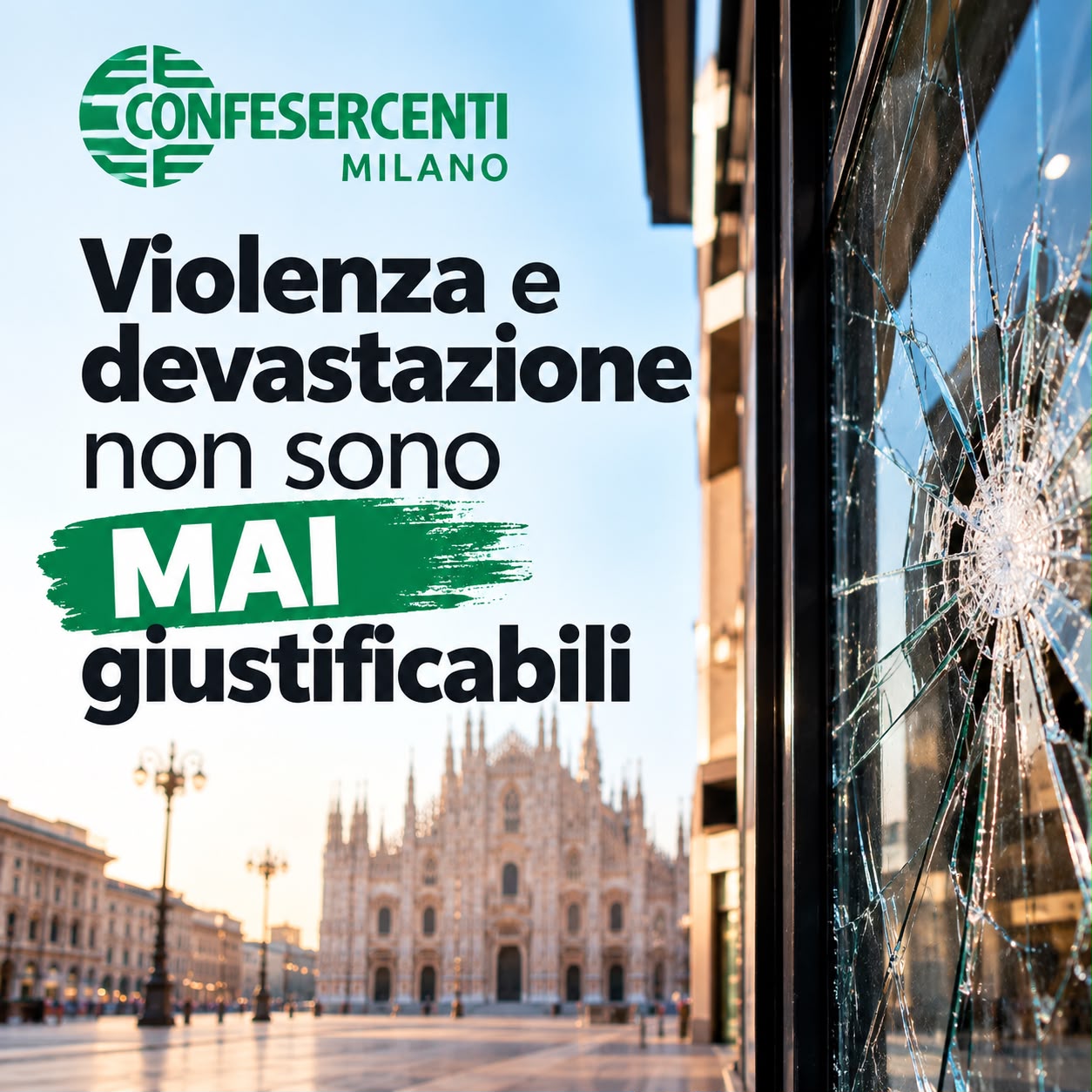 SCONTRI, CONFESERCENTI: GARANTIRE SICUREZZA NEGOZIANTI, INDIVIDUARE RESPONSABILI